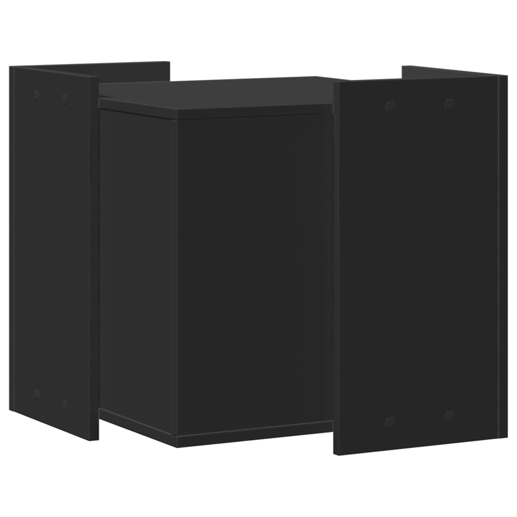 Cat litter box 53x53x51 cm processed wood black