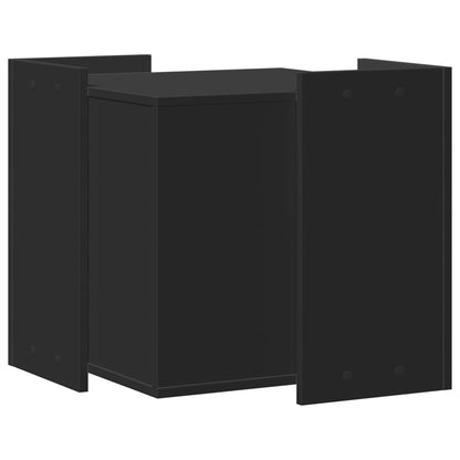 Cat litter box 53x53x51 cm processed wood black