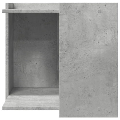 Cat litter box 53x53x51 cm processed wood concrete gray