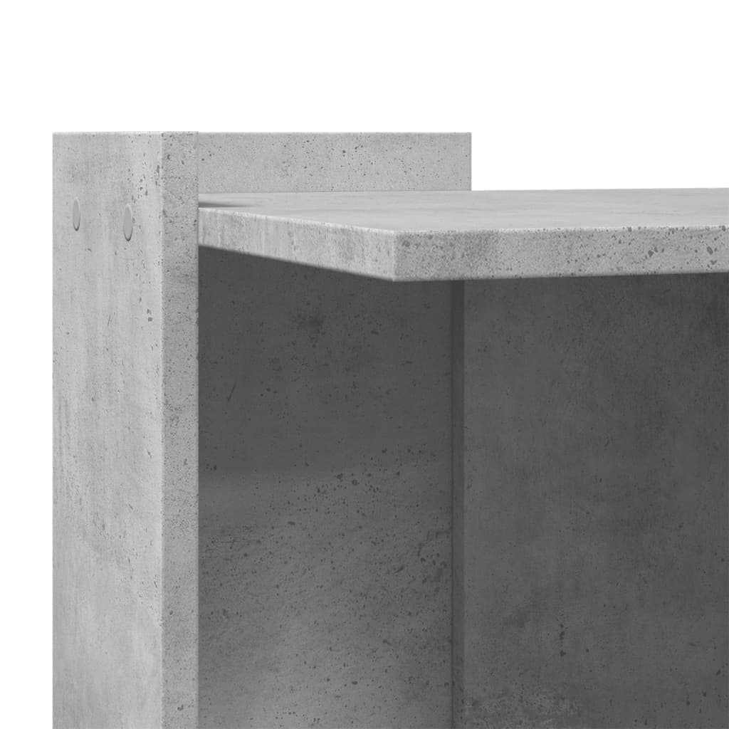 Cat litter box 53x53x51 cm processed wood concrete gray