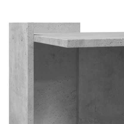 Cat litter box 53x53x51 cm processed wood concrete gray