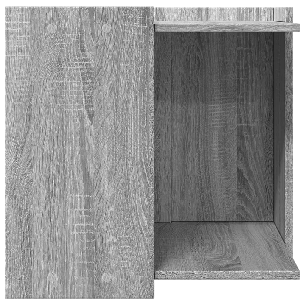 Cat litter box 53x53x51 cm processed wood gray sonoma oak color