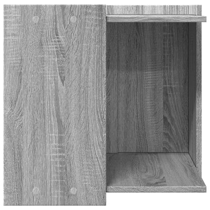 Cat litter box 53x53x51 cm processed wood gray sonoma oak color