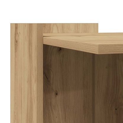 Kattenbakkast 53x53x51 cm bewerkt hout artisanaal eikenkleurig