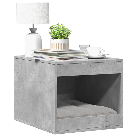 Cat litter box 47x59x42 cm processed wood concrete gray