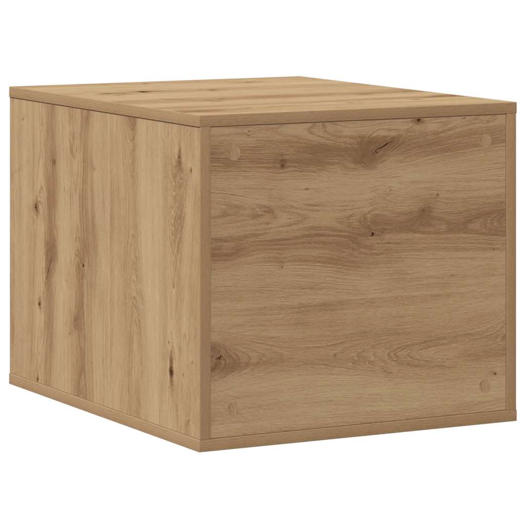 Kattenbakkast 47x59x42 cm bewerkt hout artisanaal eikenkleurig