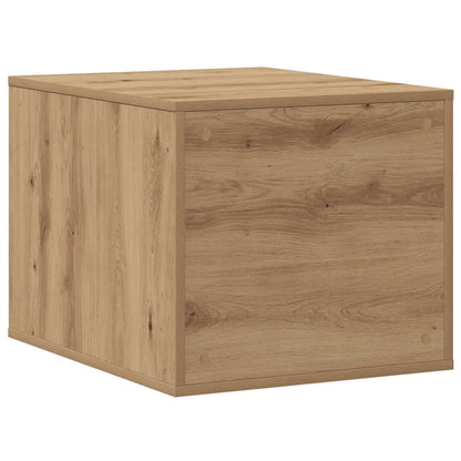 Kattenbakkast 47x59x42 cm bewerkt hout artisanaal eikenkleurig