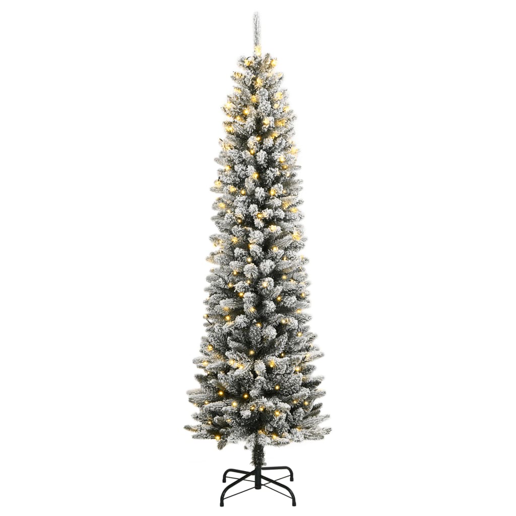 Artificial Christmas tree with 300 LEDs and snow 180 cm