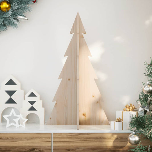 Christmas decoration Christmas tree 80 cm solid pine wood