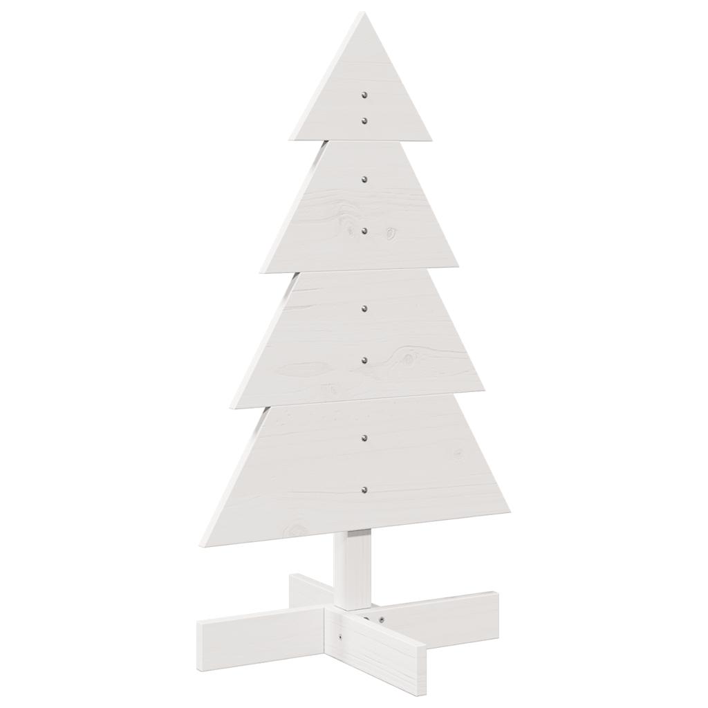Christmas decoration Christmas tree 80 cm solid pine wood white
