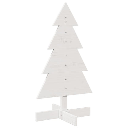 Christmas decoration Christmas tree 80 cm solid pine wood white