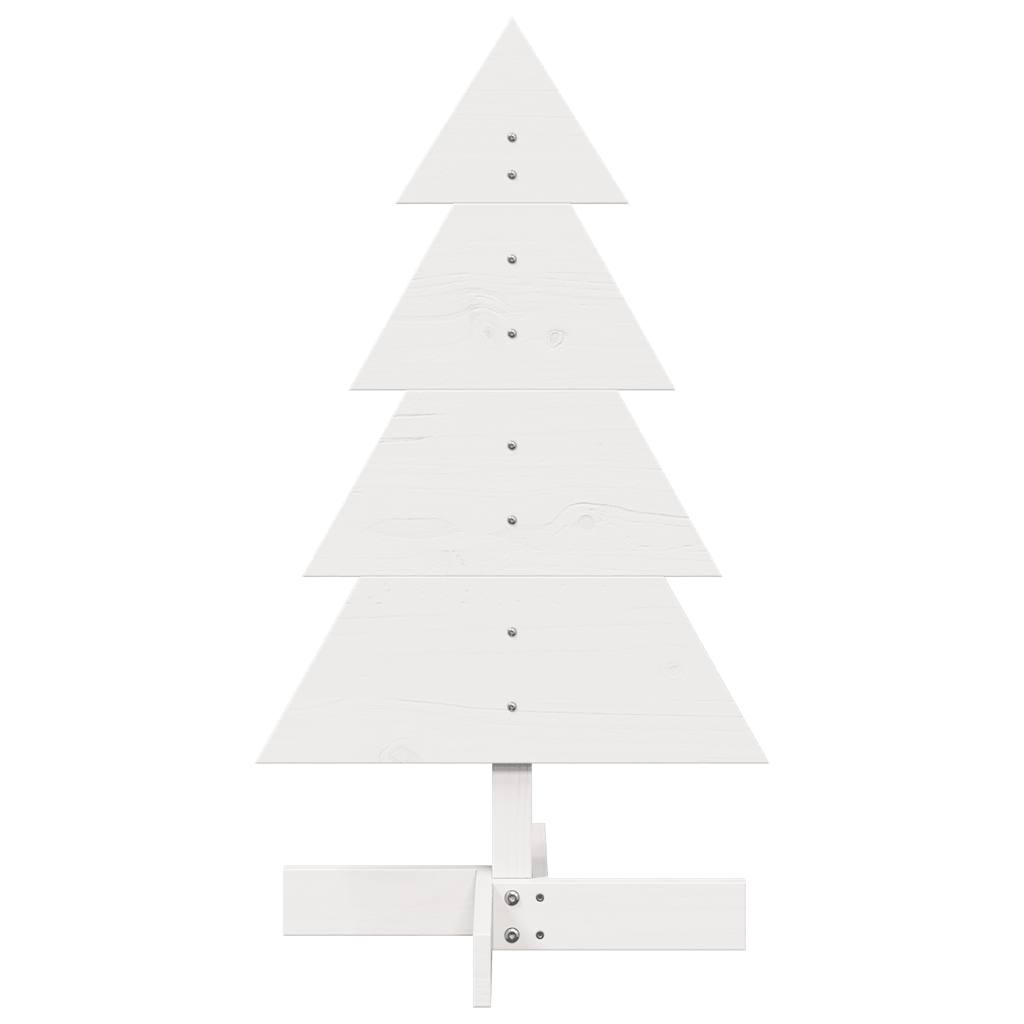Christmas decoration Christmas tree 80 cm solid pine wood white