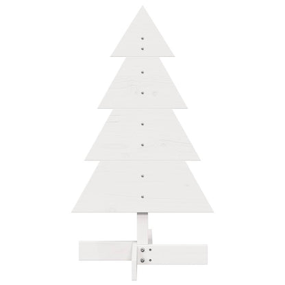 Christmas decoration Christmas tree 80 cm solid pine wood white
