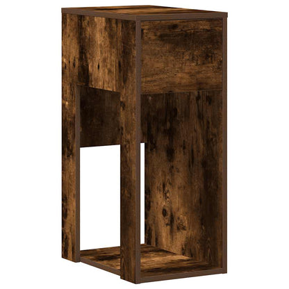 Computer tower stand with drawer 30x44x74 cm smoked oak color