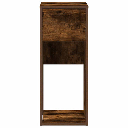 Computer tower stand with drawer 30x44x74 cm smoked oak color