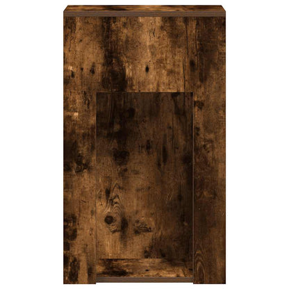 Computer tower stand with drawer 30x44x74 cm smoked oak color