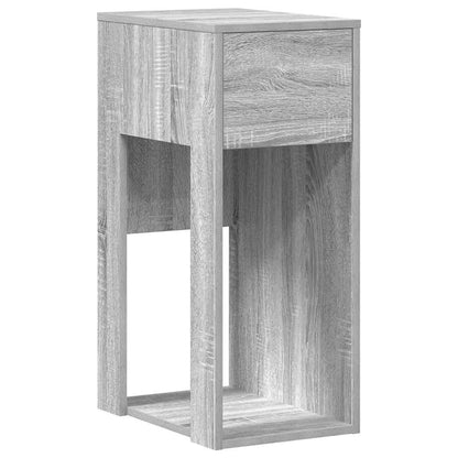 Computer tower stand with drawer 30x44x74 cm gray sonoma oak