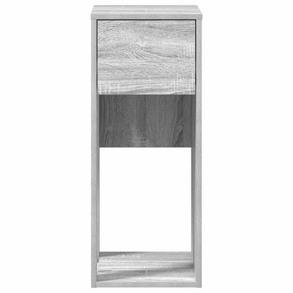 Computer tower stand with drawer 30x44x74 cm gray sonoma oak