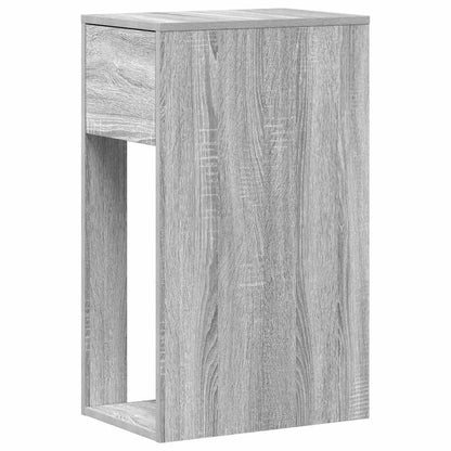 Computer tower stand with drawer 30x44x74 cm gray sonoma oak