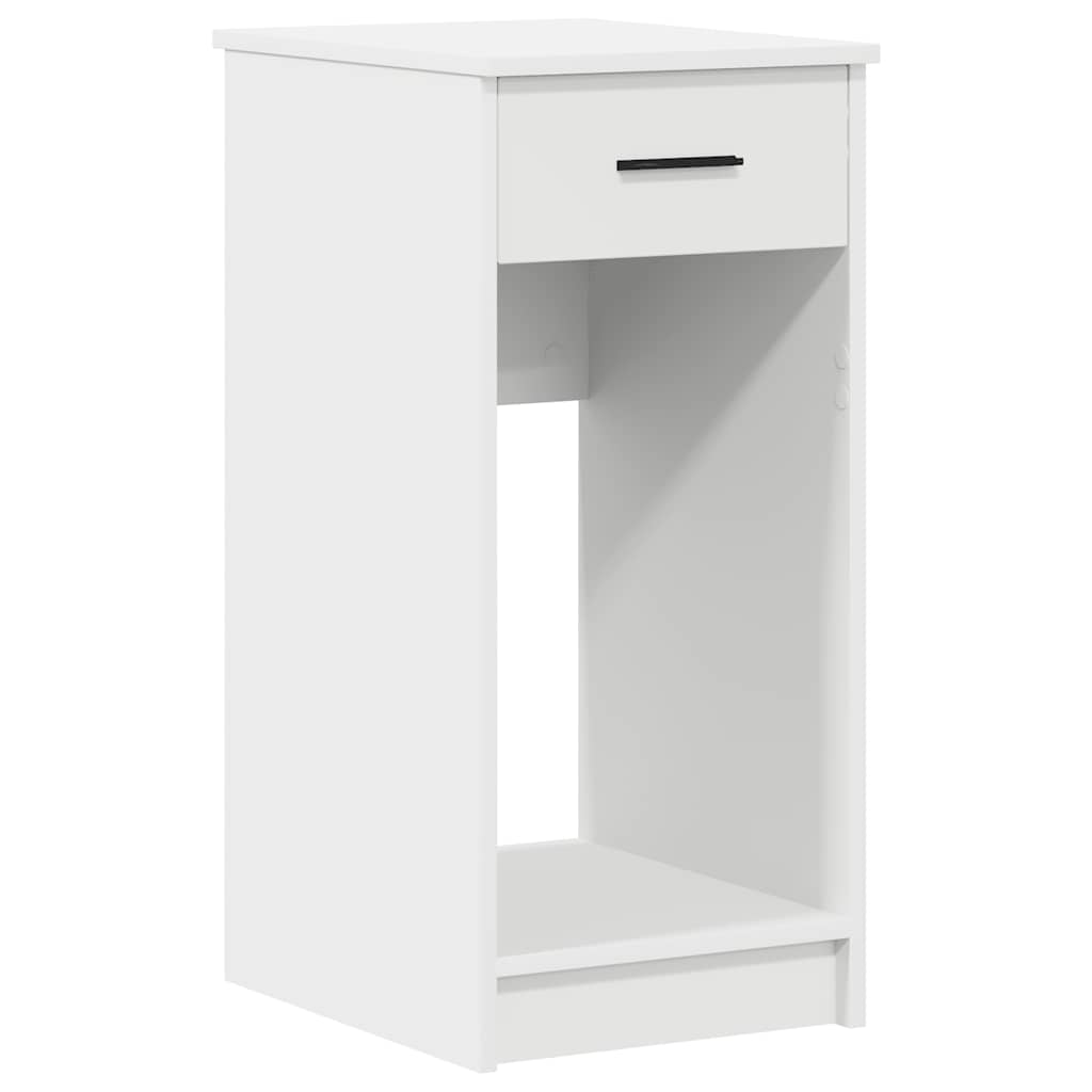 Computer tower stand with drawer 35x45x77 cm white