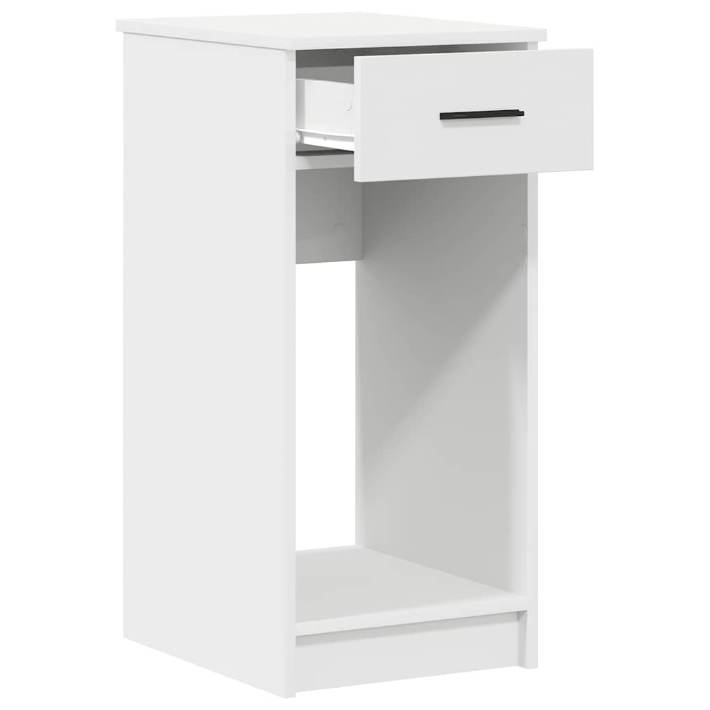 Computer tower stand with drawer 35x45x77 cm white