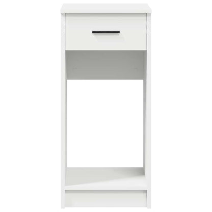 Computer tower stand with drawer 35x45x77 cm white