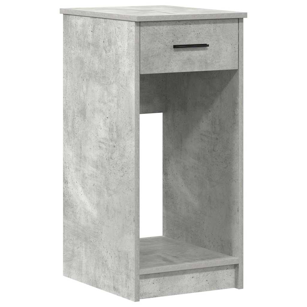 Computer tower stand with drawer 35x45x77 cm concrete gray