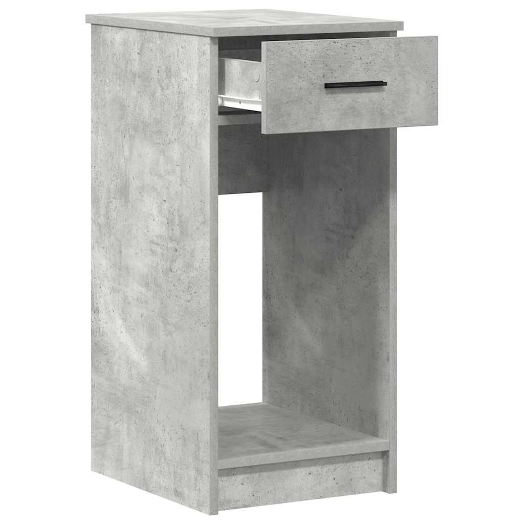 Computer tower stand with drawer 35x45x77 cm concrete gray