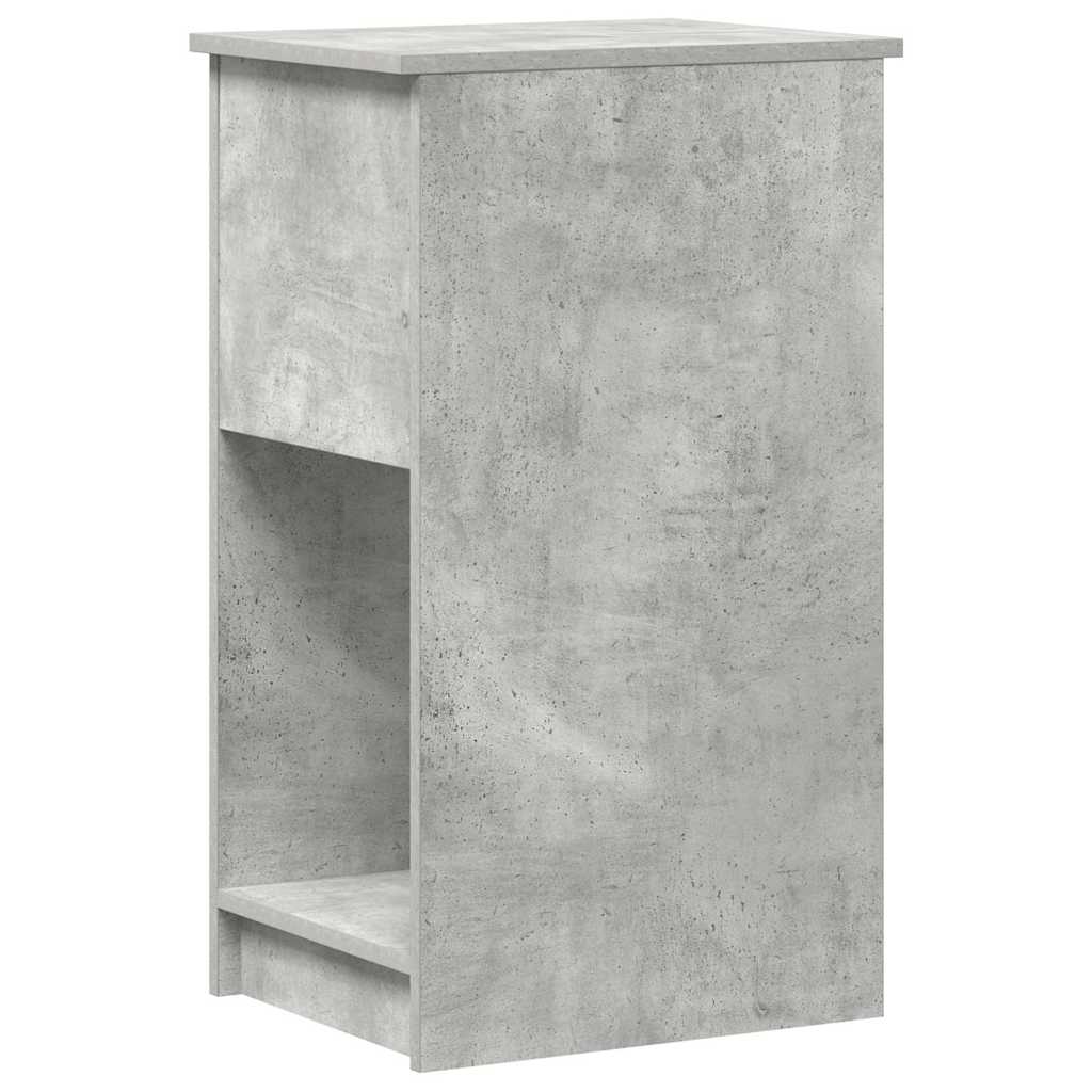 Computer tower stand with drawer 35x45x77 cm concrete gray