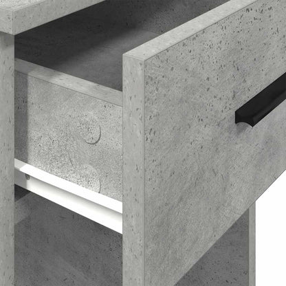 Computer tower stand with drawer 35x45x77 cm concrete gray