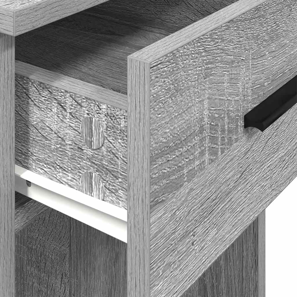 Computerturmständer mit Schublade 35x45x77 cm grau Sonoma Eiche