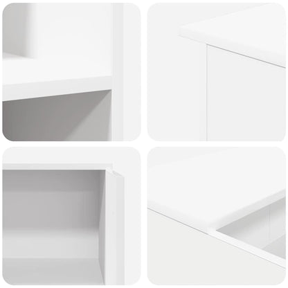 Receptiebalie wit 100x50x103,5 cm bewerkt hout