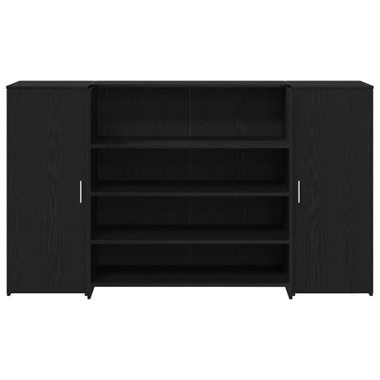 Receptiebalie zwart eiken 180x50x103,5 cm bewerkt hout