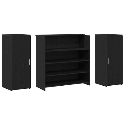 Receptiebalie zwart eiken 180x50x103,5 cm bewerkt hout