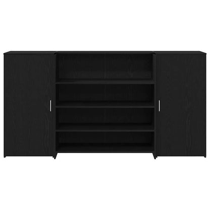 Receptiebalie zwart eiken 200x50x103,5 cm bewerkt hout