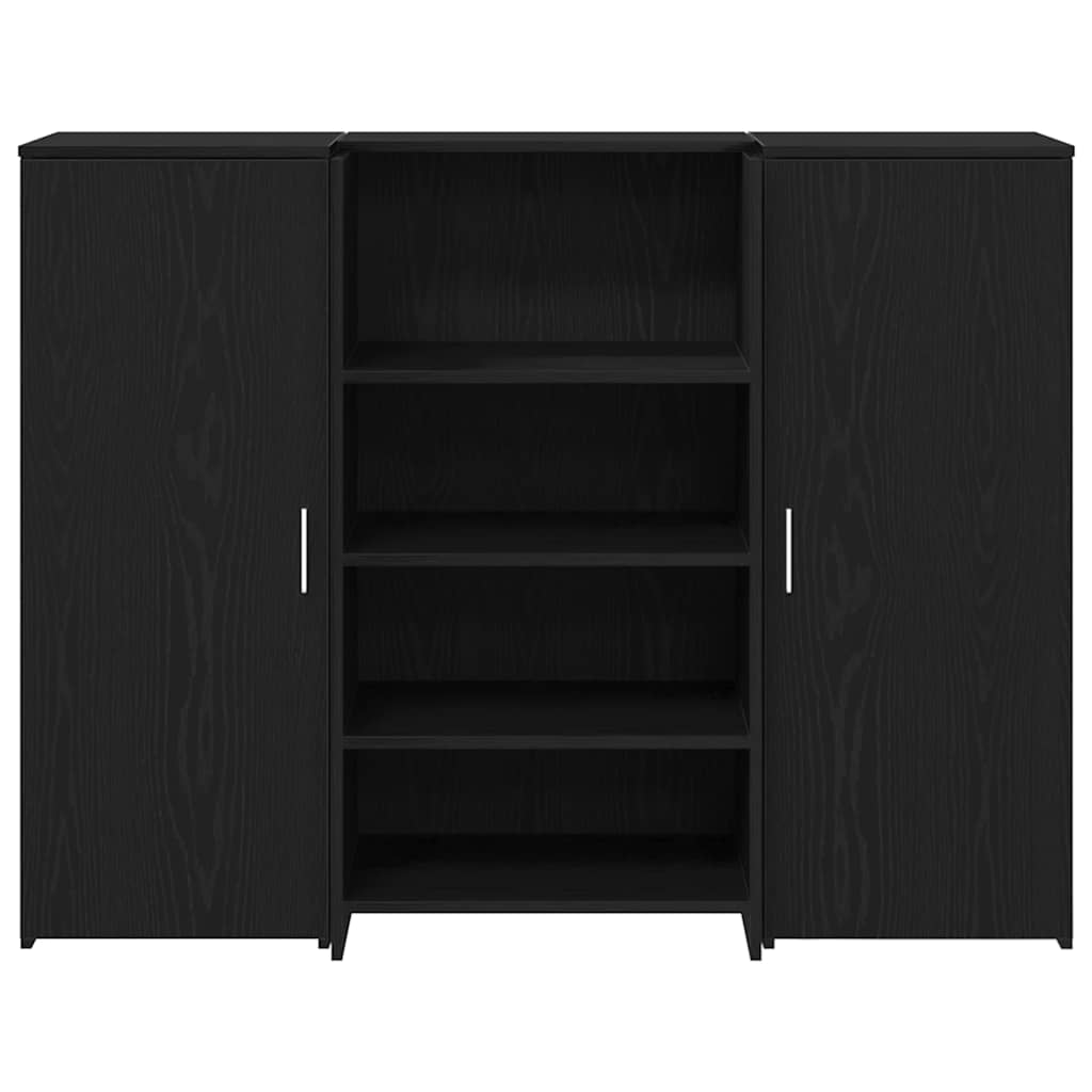 Receptiebalie 135x50x103,5 cm bewerkt hout zwart eikenkleur