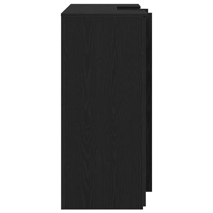 Receptiebalie 135x50x103,5 cm bewerkt hout zwart eikenkleur