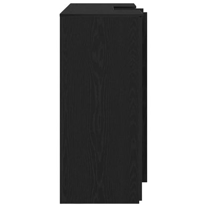 Receptiebalie 155x50x103,5 cm bewerkt hout zwart eikenkleur