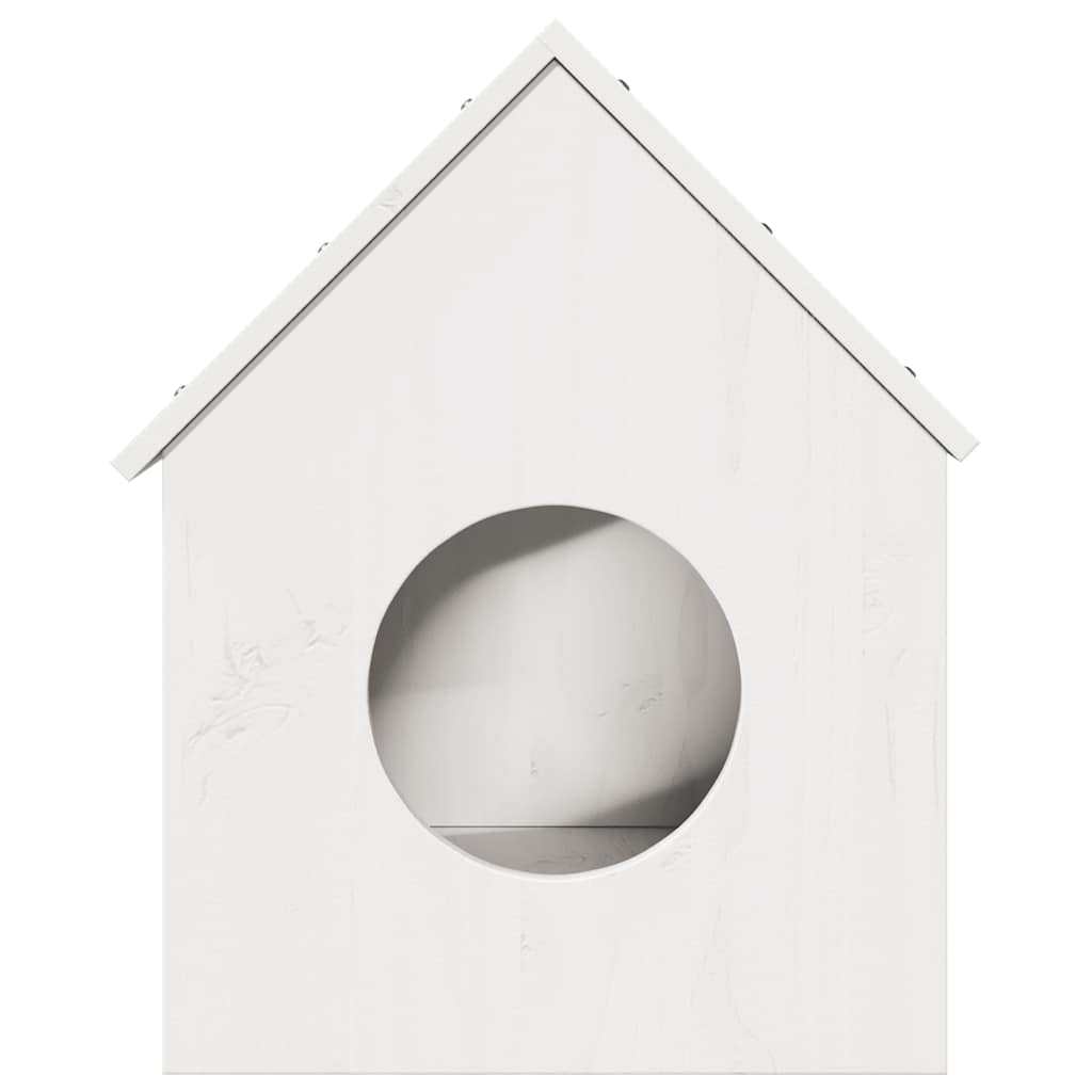 Cat house 41x50x50 cm solid pine wood white