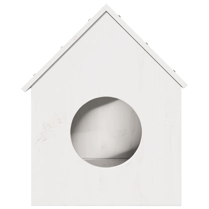 Cat house 41x50x50 cm solid pine wood white
