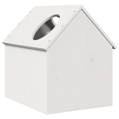 Cat house 41x50x50 cm solid pine wood white