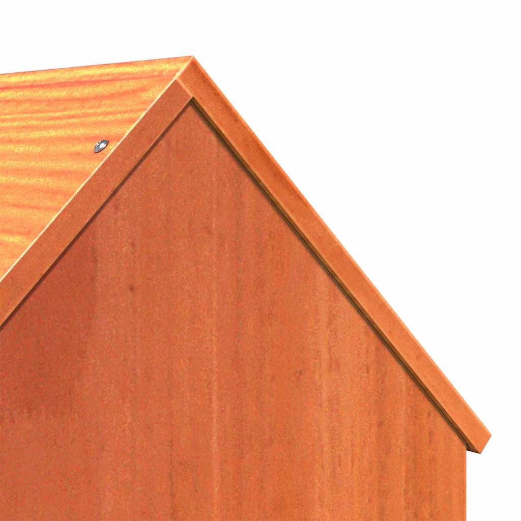 Cat house 41x50x50 cm solid pine wood wax brown