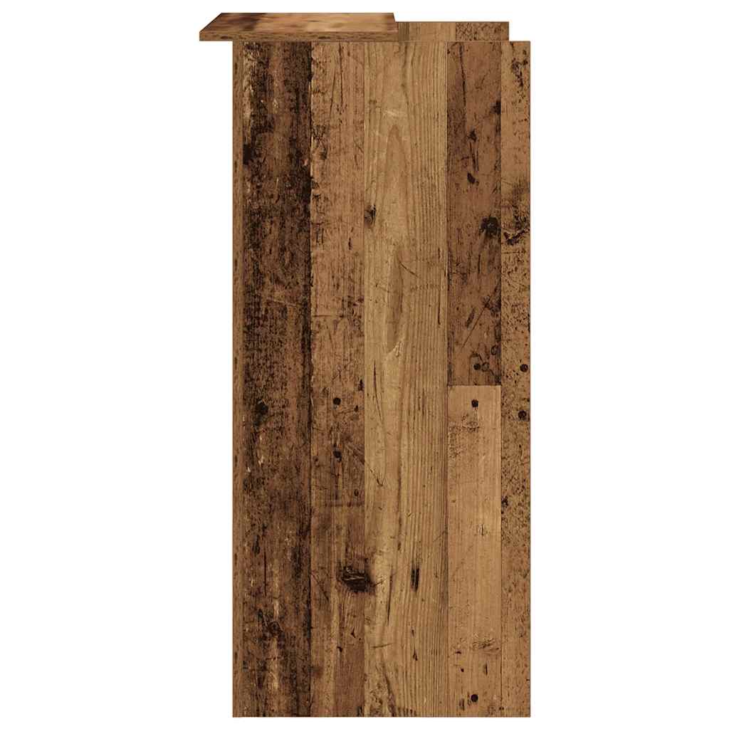 Receptiebalie 55x50x103,5 cm bewerkt hout oud houtkleurig
