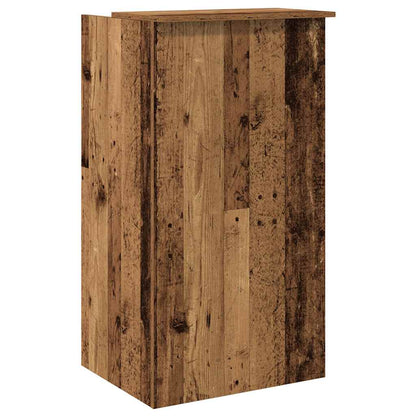 Receptiebalie 55x50x103,5 cm bewerkt hout oud houtkleurig