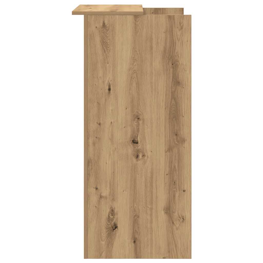 Receptiebalie 55x50x103,5 cm bewerkt hout artisanaal eikenkleur