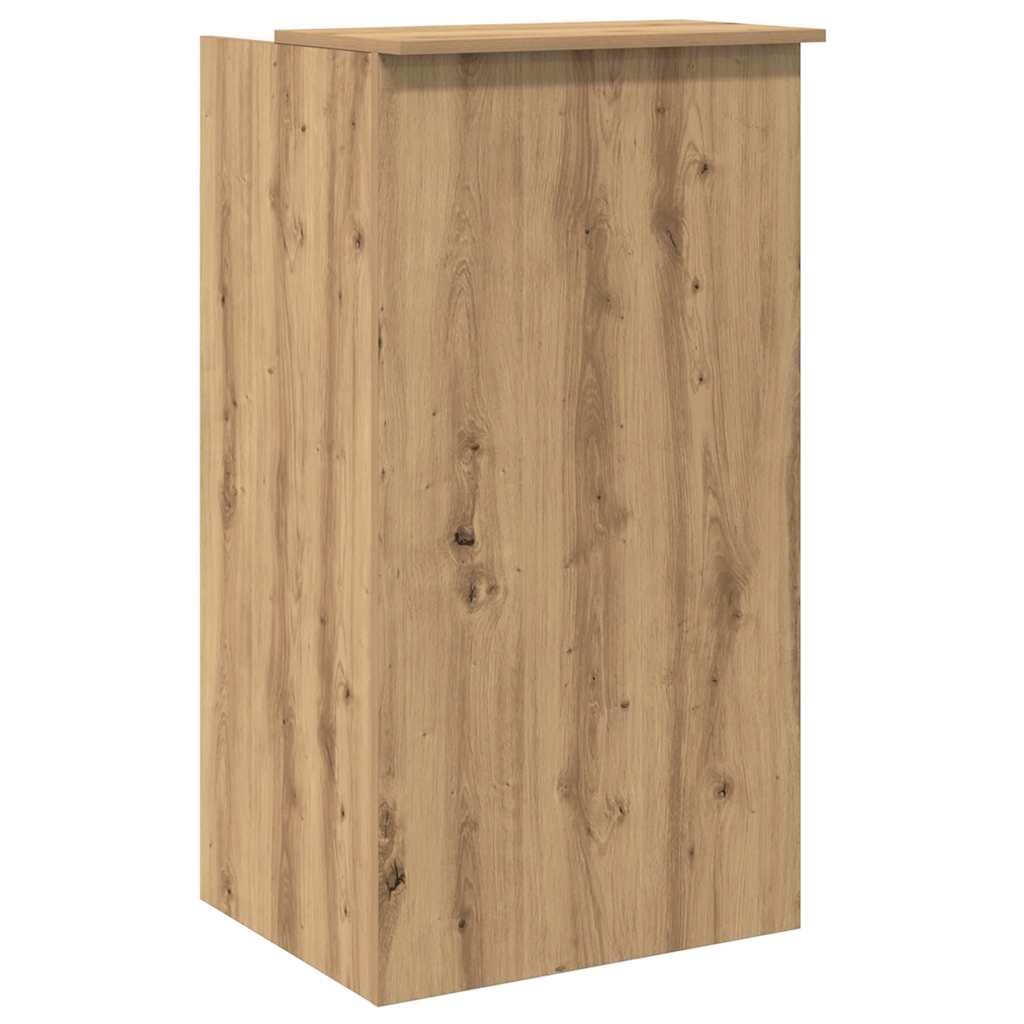Receptiebalie 55x50x103,5 cm bewerkt hout artisanaal eikenkleur