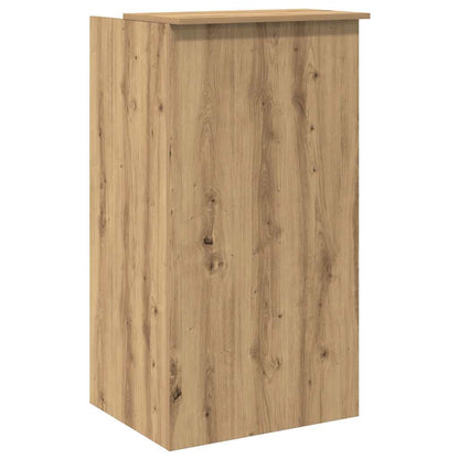 Receptiebalie 55x50x103,5 cm bewerkt hout artisanaal eikenkleur