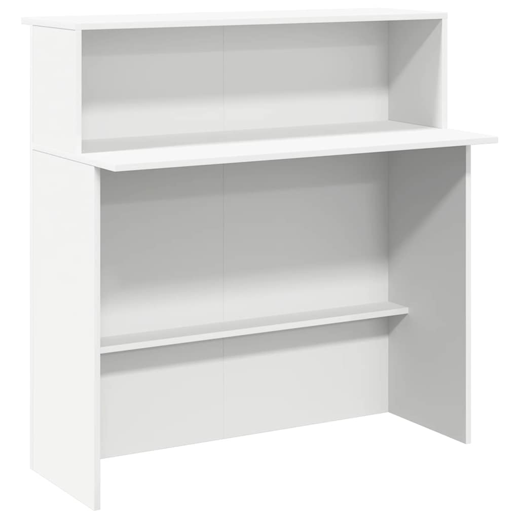 Receptiebalie wit 100x50x103,5 cm bewerkt hout