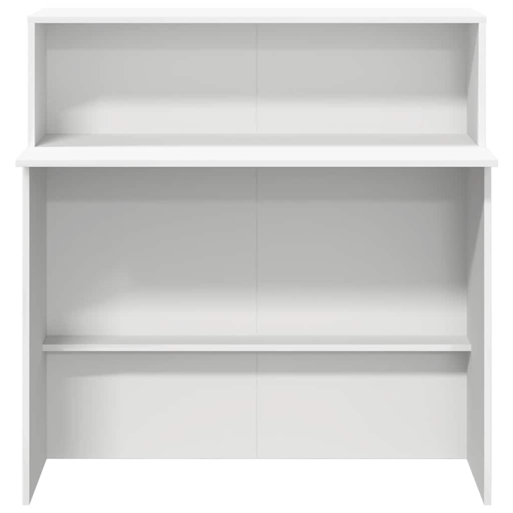 Receptiebalie wit 100x50x103,5 cm bewerkt hout