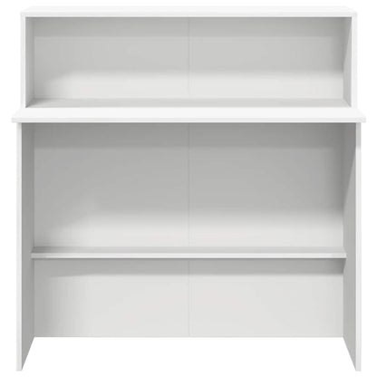 Receptiebalie wit 100x50x103,5 cm bewerkt hout